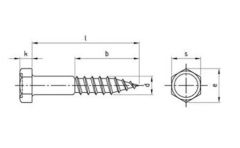 DIN 571 Paslanmaz Trifon Vida M6 - X 120