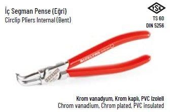 İç Segman Pensesi (Eğri) 170mm
