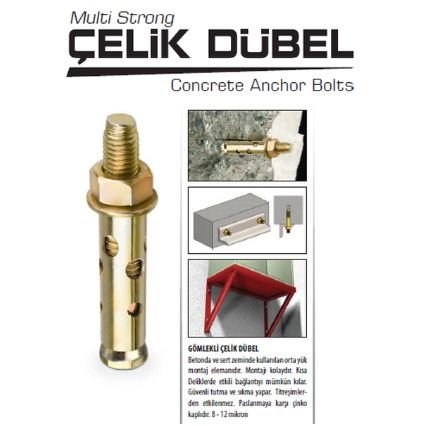 Çelik Saç Gömlekli Dübeller